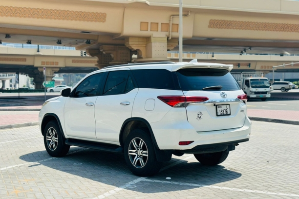 Toyota Fortuner with spacious cargo area,
 ideal for UAE families.